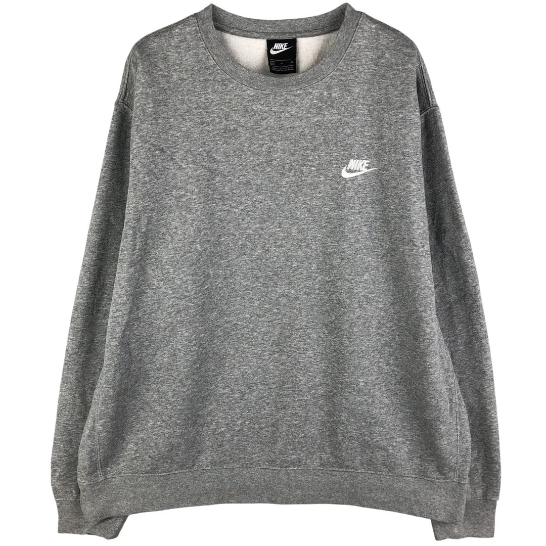 Nike logo sweatshirt, sweatshirt, men's size XL cotton gray type Vintage Second Hand
