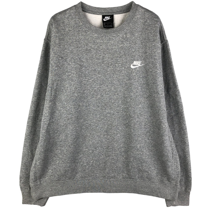 Nike logo sweatshirt, sweatshirt, men's size XL cotton gray type Vintage Second Hand