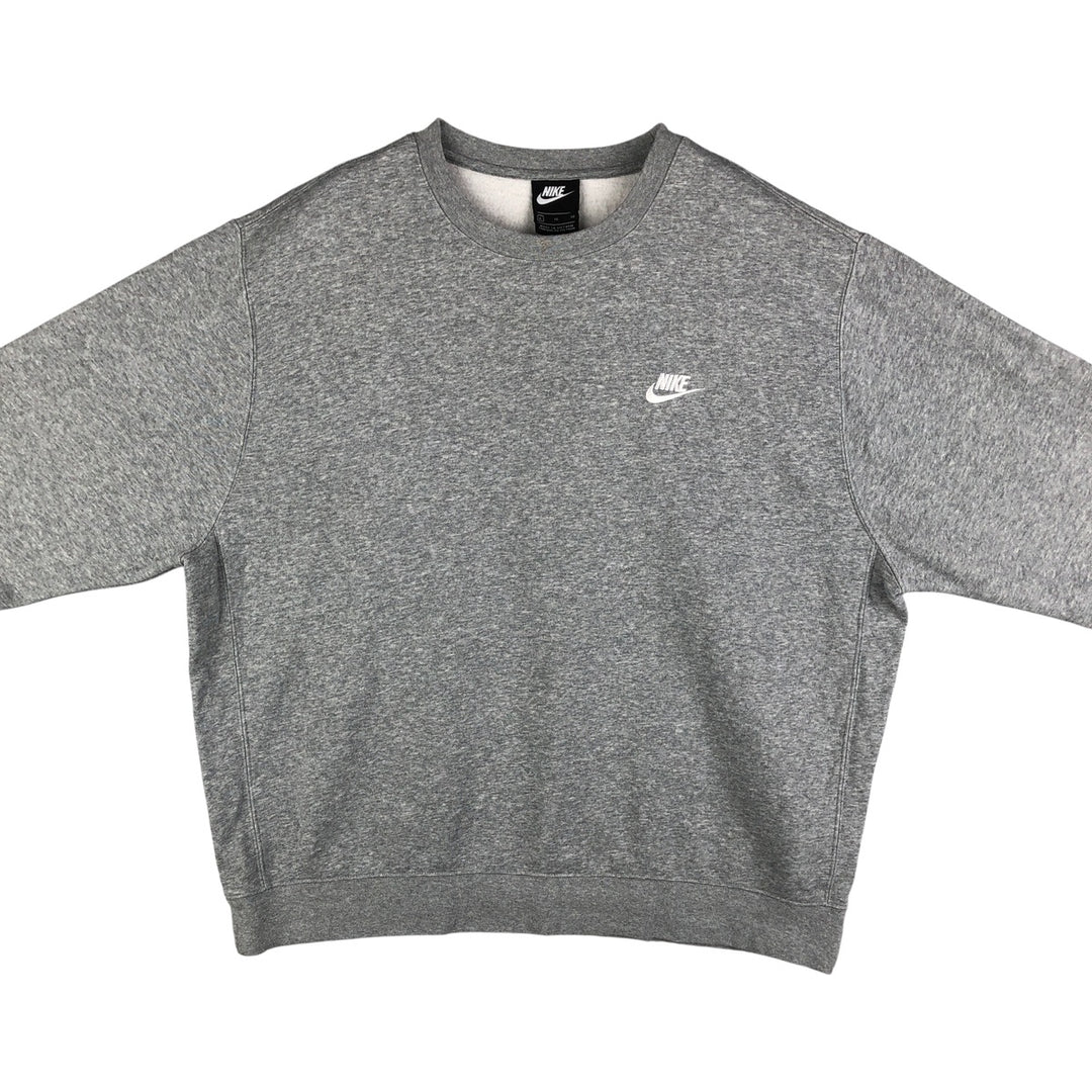 Nike logo sweatshirt, sweatshirt, men's size XL cotton gray type Vintage Second Hand