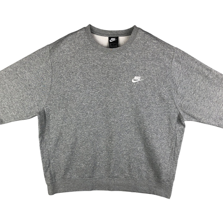Nike logo sweatshirt, sweatshirt, men's size XL cotton gray type Vintage Second Hand