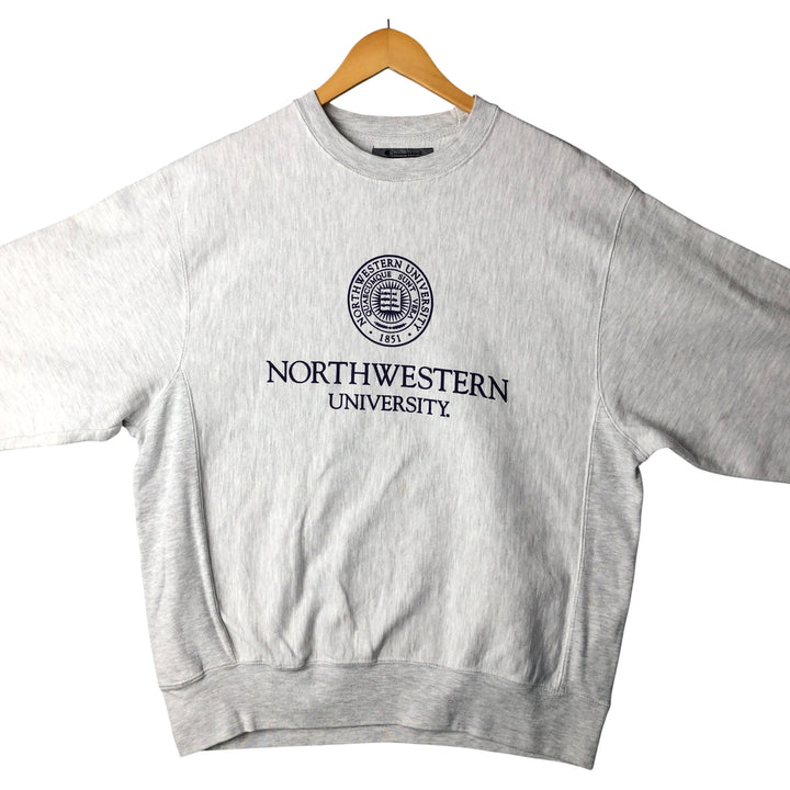 2000'S Champion Reverse Weave Original College Sweatshirt, Men's Size Medium cotton gray type Vintage Second Hand