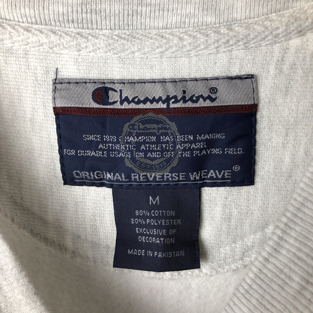 2000'S Champion Reverse Weave Original College Sweatshirt, Men's Size Medium cotton gray type Vintage Second Hand