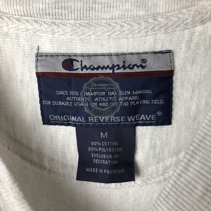 2000'S Champion Reverse Weave Original College Sweatshirt, Men's Size Medium cotton gray type Vintage Second Hand