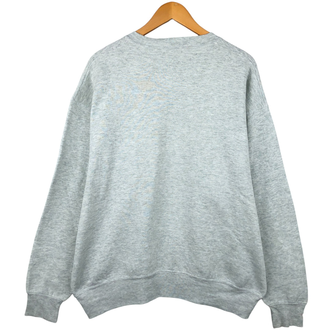 90'S BVD plain blank sweatshirt, sweatshirt, made in USA, men's XL size, vintage cotton gray type Vintage Second Hand