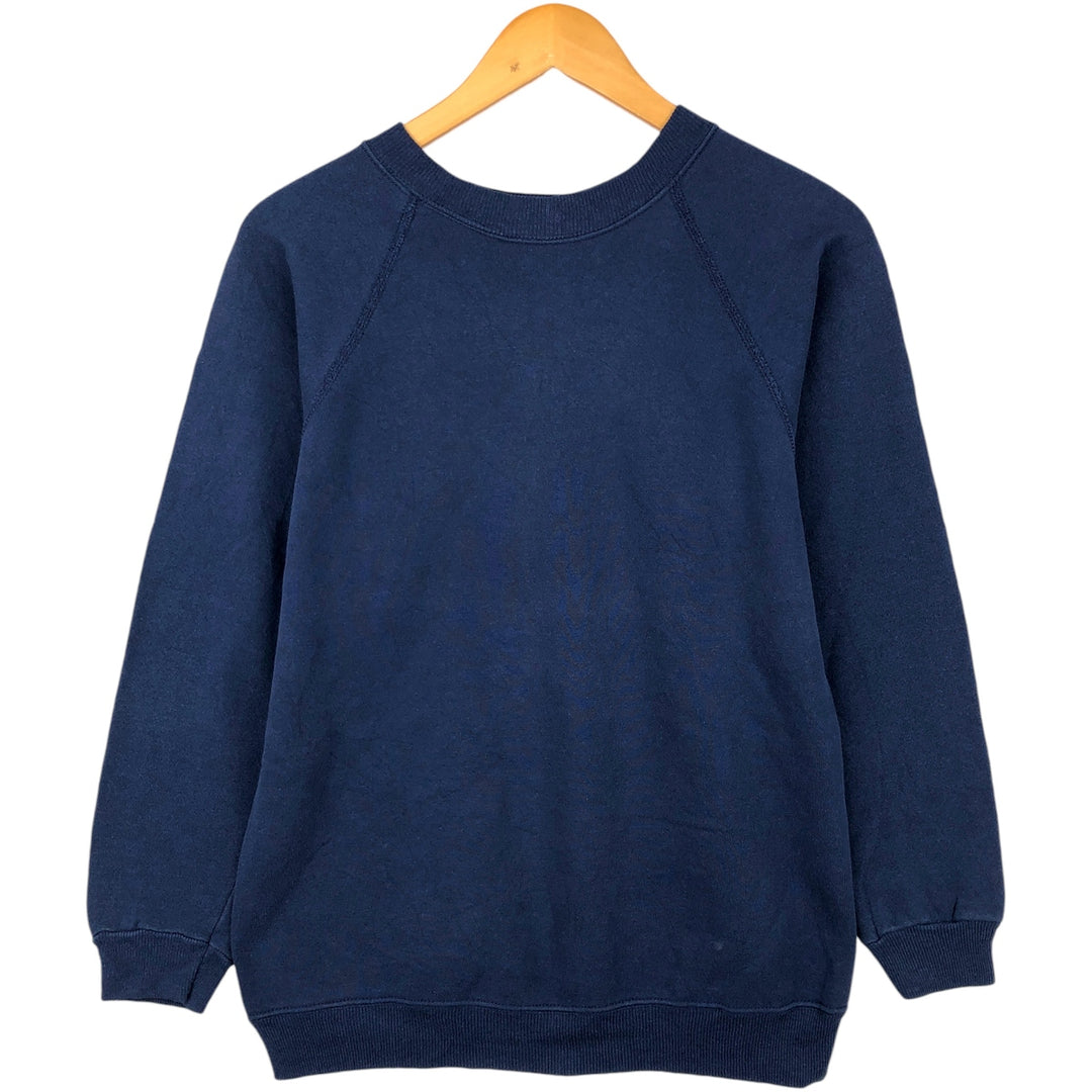 Vintage 1980'S Hanes plain blank sweatshirt, made in the USA, size M, men's. cotton navy blue type Vintage Second Hand