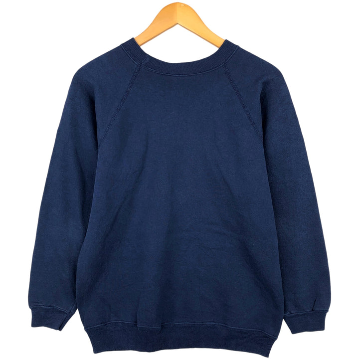 Vintage 1980'S Hanes plain blank sweatshirt, made in the USA, size M, men's. cotton navy blue type Vintage Second Hand