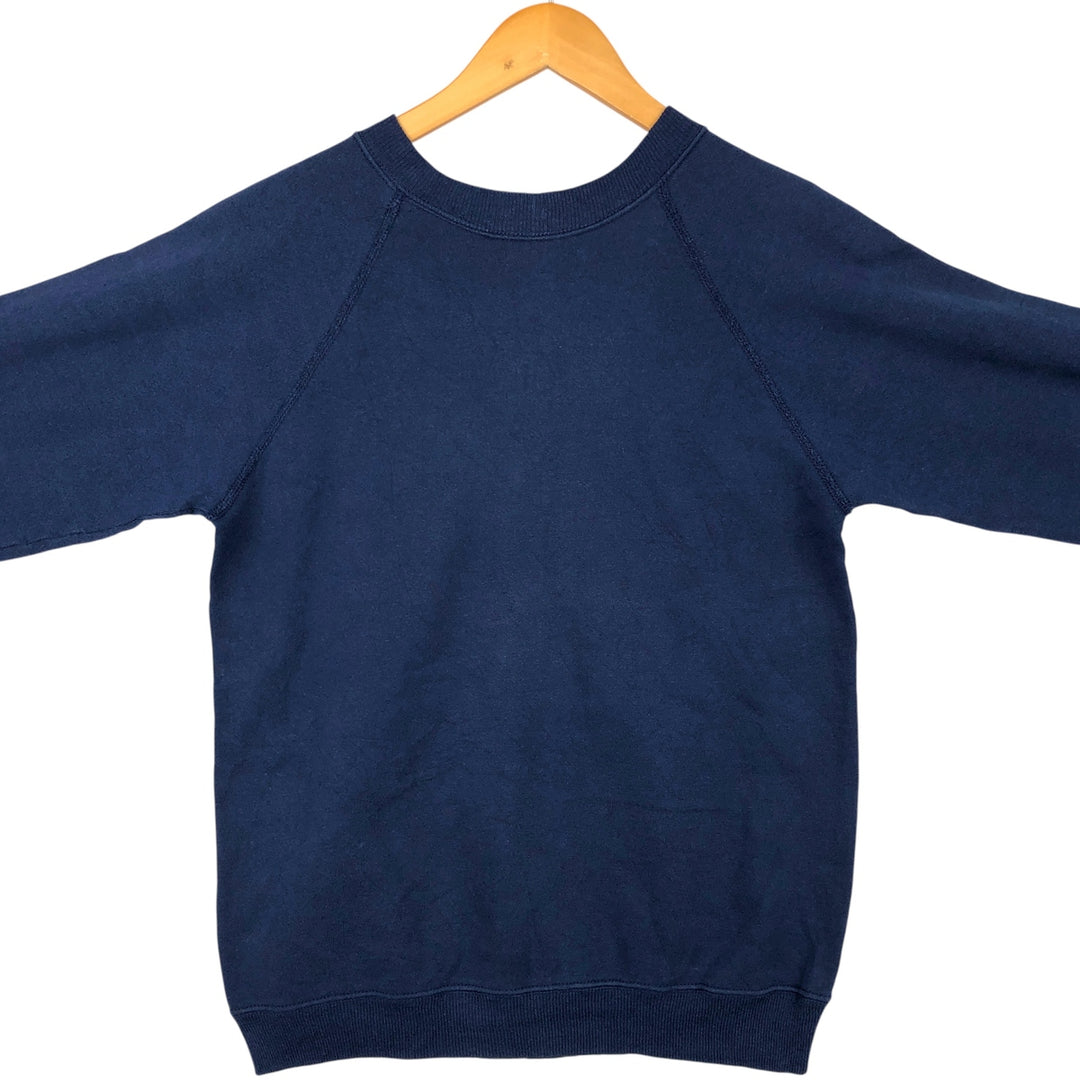 Vintage 1980'S Hanes plain blank sweatshirt, made in the USA, size M, men's. cotton navy blue type Vintage Second Hand