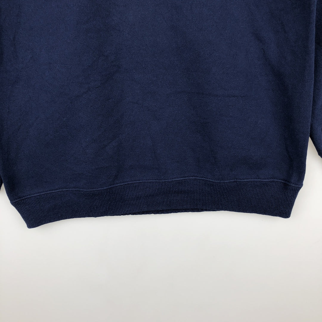 Vintage 1980'S Hanes plain blank sweatshirt, made in the USA, size M, men's. cotton navy blue type Vintage Second Hand