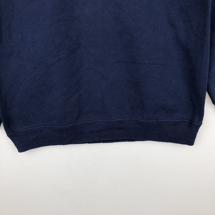 Vintage 1980'S Hanes plain blank sweatshirt, made in the USA, size M, men's. cotton navy blue type Vintage Second Hand