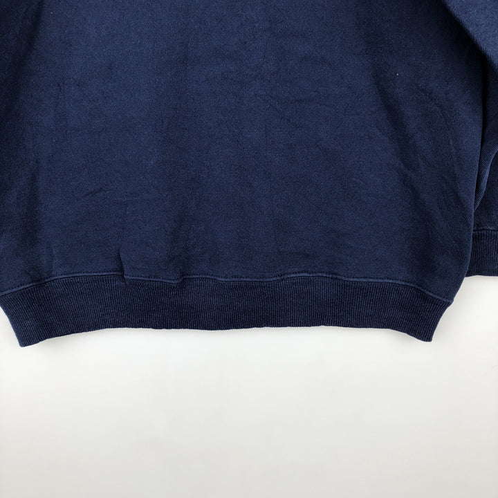 Vintage 1980'S Hanes plain blank sweatshirt, made in the USA, size M, men's. cotton navy blue type Vintage Second Hand