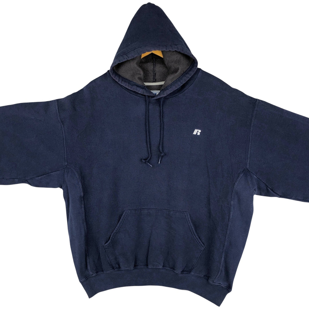 Russell Dri-POWER Sweatshirt Pullover Hoodie, Men's XL unclear navy blue type Vintage Second Hand