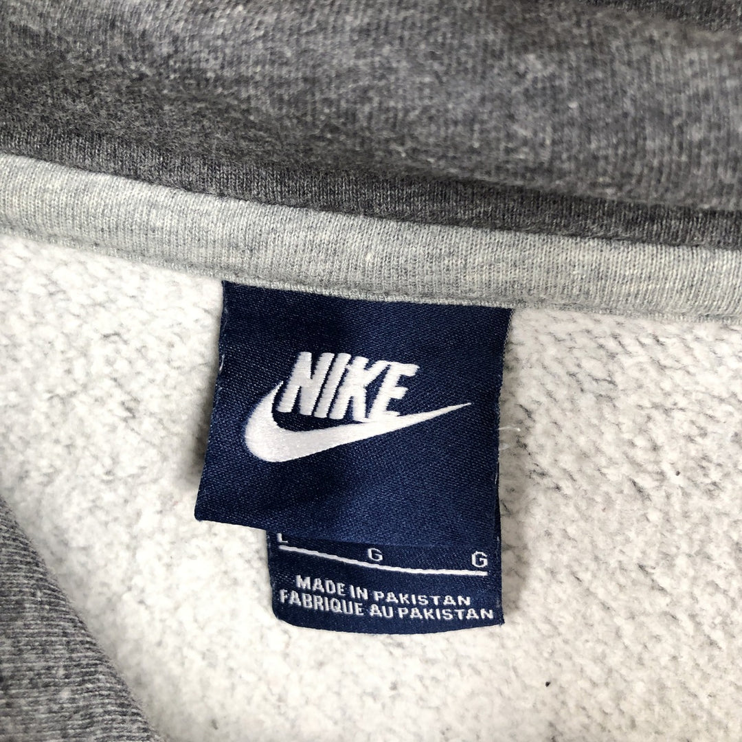 Nike Sweat Pullover Hoodie, Men's Size L cotton Charcoal Vintage Second Hand