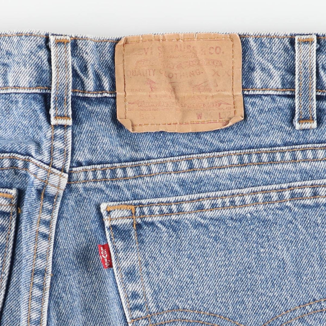 90'S Levi's 505-0290 Tapered Denim Pants, Made in USA, Men's Size 34, Vintage cotton blue type Vintage Second Hand