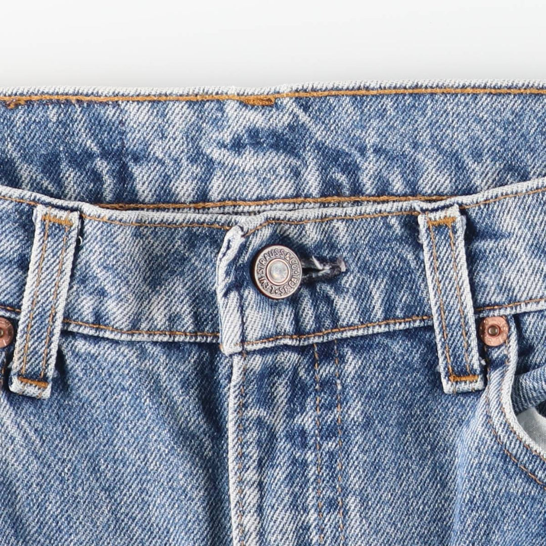 90'S Levi's 505-0290 Tapered Denim Pants, Made in USA, Men's Size 34, Vintage cotton blue type Vintage Second Hand