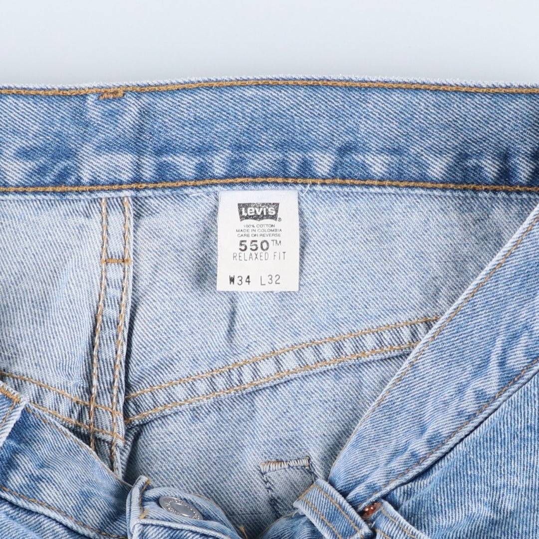 2000'S Levi's 00550-4834 Relaxed Fit Tapered Denim Pants, Men's, Size 34 cotton blue type Vintage Second Hand