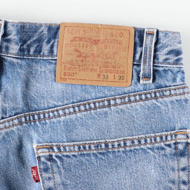 00'S Levi's 550 Relaxed Fit Tapered Denim Pants Men's W32 cotton Blue type light blue Vintage Second Hand