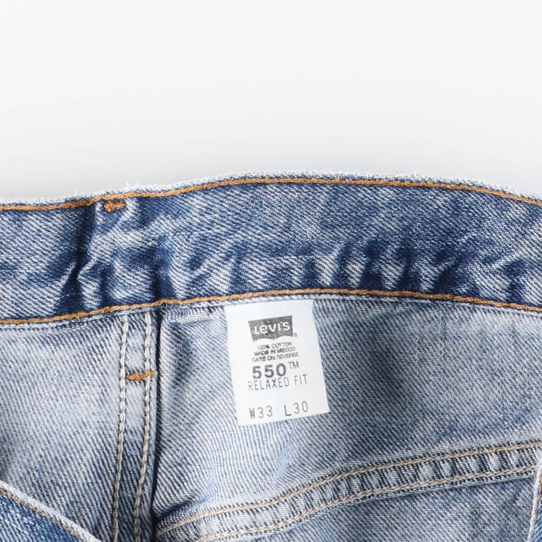 00'S Levi's 550 Relaxed Fit Tapered Denim Pants Men's W32 cotton Blue type light blue Vintage Second Hand