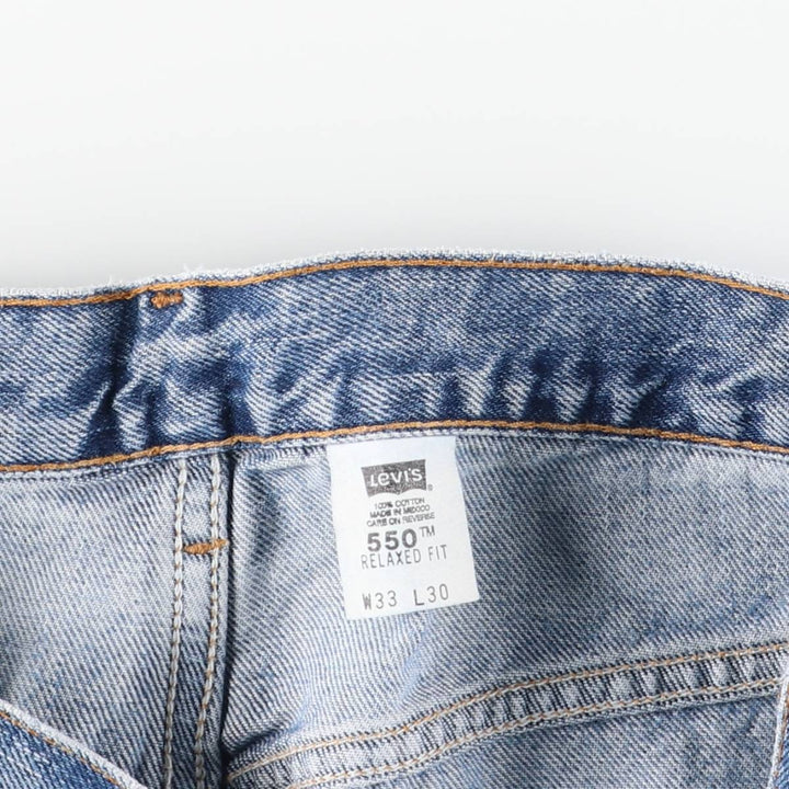 00'S Levi's 550 Relaxed Fit Tapered Denim Pants Men's W32 cotton Blue type light blue Vintage Second Hand