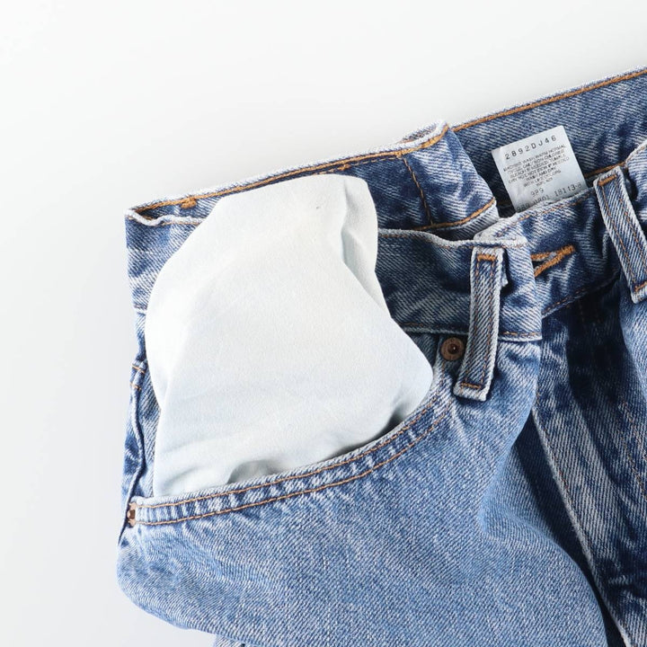 00'S Levi's 550 Relaxed Fit Tapered Denim Pants Men's W32 cotton Blue type light blue Vintage Second Hand