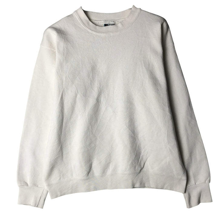 PRO SPIRIT SELECT SWEATS Solid Color Blank Sweatshirt, Made in USA, Men's Size L cotton white type Vintage Second Hand