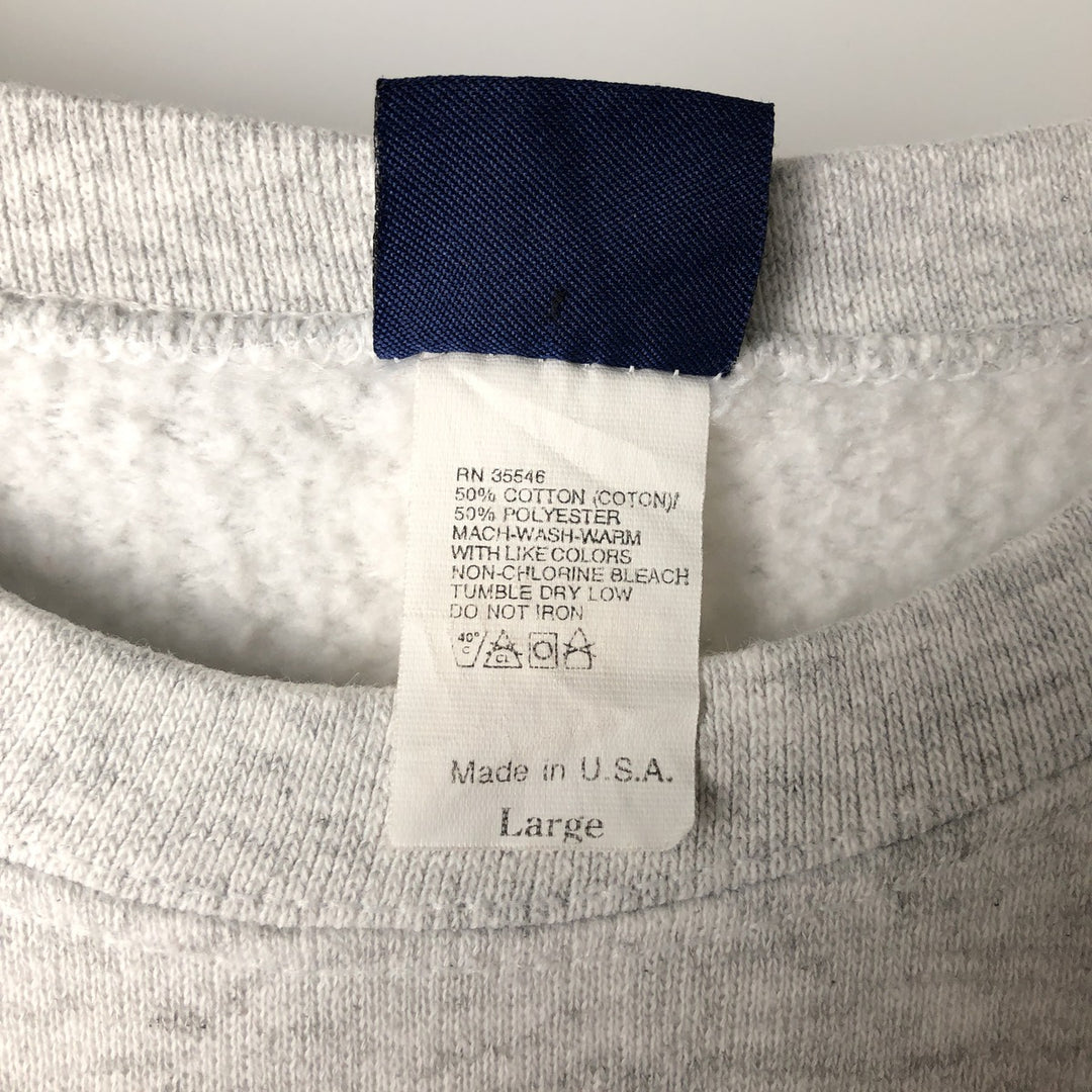 Vintage 90'S HONORS plain blank sweatshirt, made in the USA, size L, men's cotton gray type Vintage Second Hand