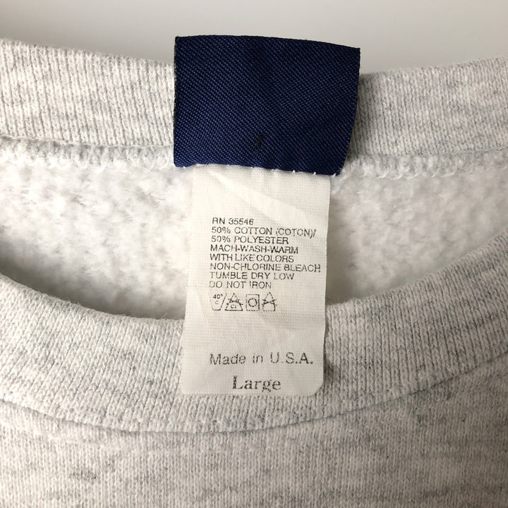 Vintage 90'S HONORS plain blank sweatshirt, made in the USA, size L, men's cotton gray type Vintage Second Hand