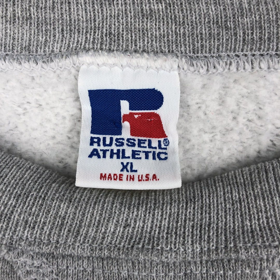 90'S Russell plain blank sweatshirt, sweatshirt, made in USA, men's XL size, vintage polyester gray type Vintage Second Hand