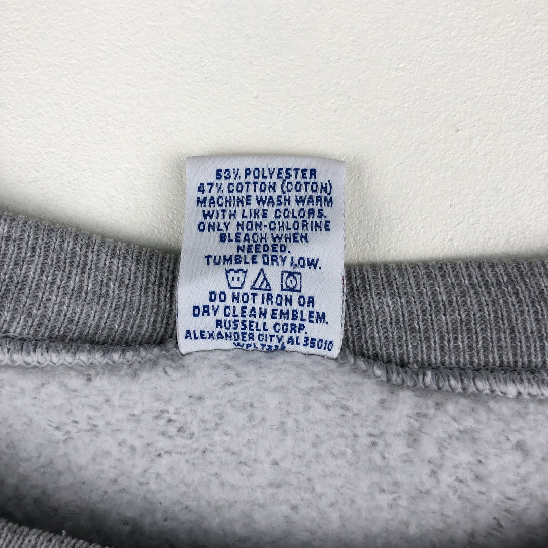 90'S Russell plain blank sweatshirt, sweatshirt, made in USA, men's XL size, vintage polyester gray type Vintage Second Hand