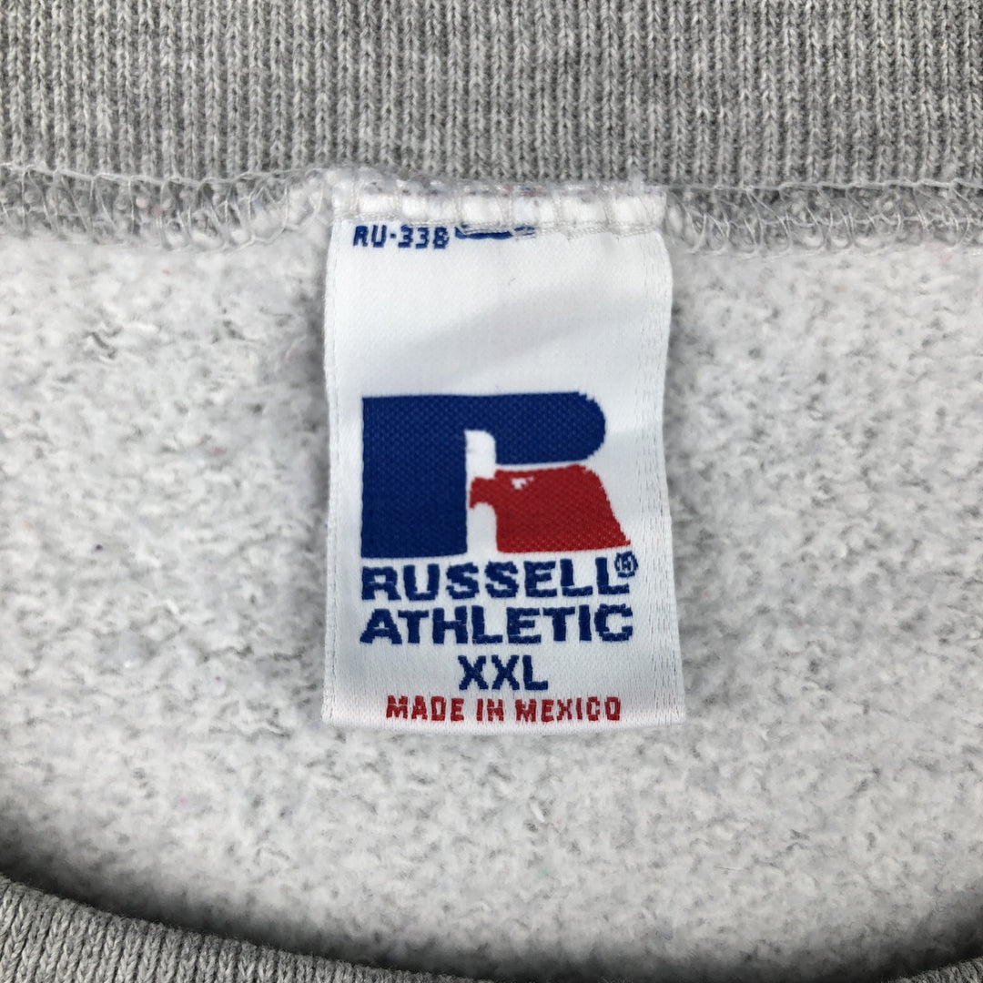 90'S Russell plain blank sweatshirt, sweatshirt, men's XXL size, vintage cotton gray type Vintage Second Hand