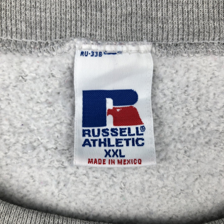 90'S Russell plain blank sweatshirt, sweatshirt, men's XXL size, vintage cotton gray type Vintage Second Hand
