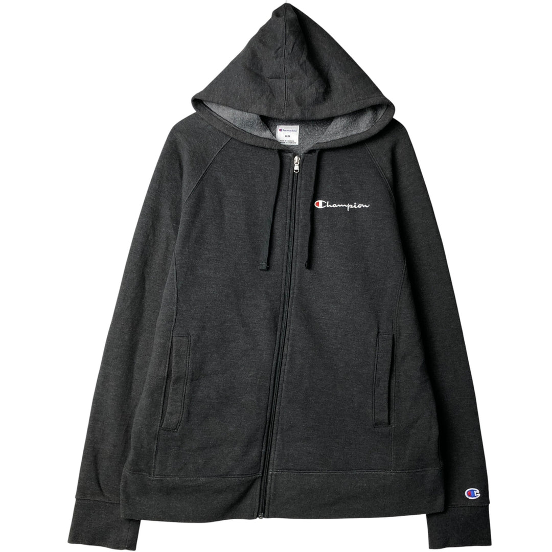 Champion Sweat Full Zip Hoodie Men's Size M cotton Charcoal Vintage Second Hand