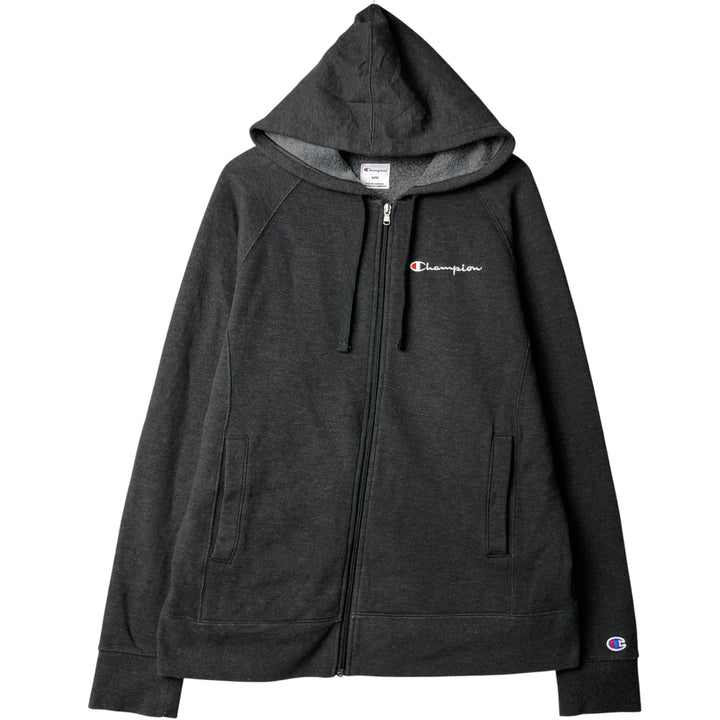 Champion Sweat Full Zip Hoodie Men's Size M cotton Charcoal Vintage Second Hand