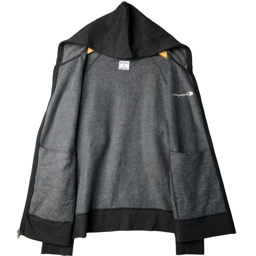 Champion Sweat Full Zip Hoodie Men's Size M cotton Charcoal Vintage Second Hand