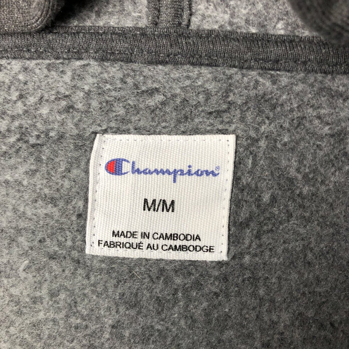 Champion Sweat Full Zip Hoodie Men's Size M cotton Charcoal Vintage Second Hand