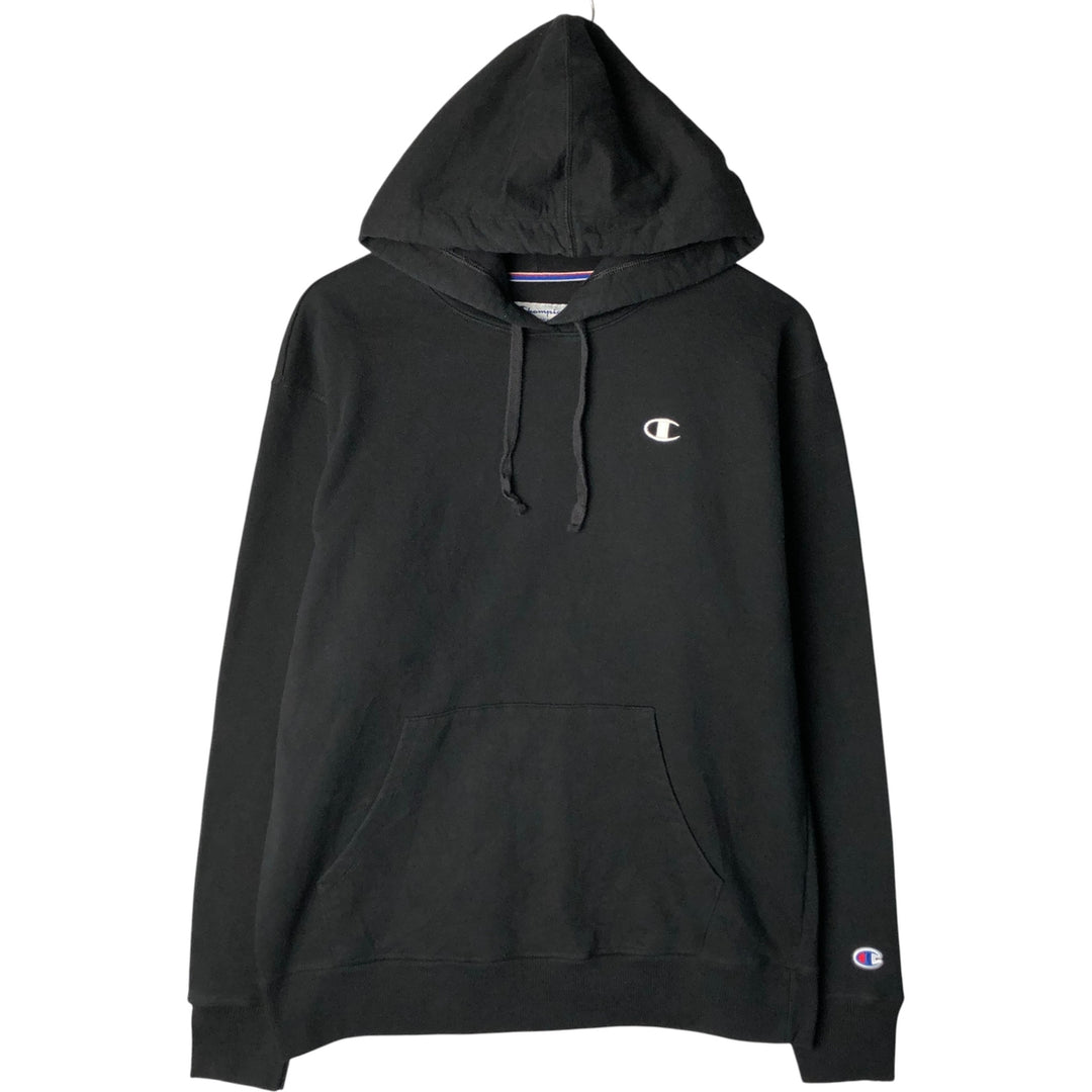 Champion Authentic Athletics Wear Pullover Hoodie, Men's Size M cotton black type Vintage Second Hand