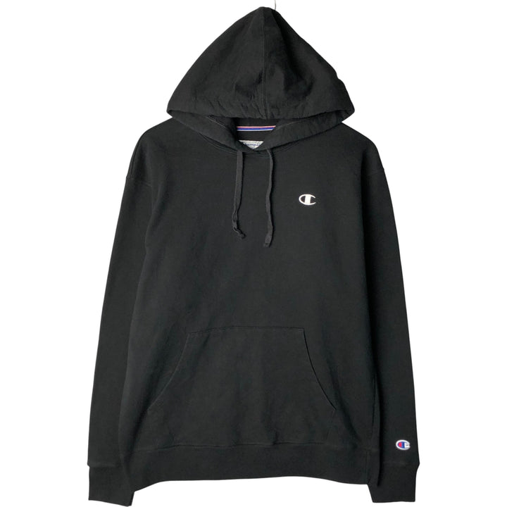 Champion Authentic Athletics Wear Pullover Hoodie, Men's Size M cotton black type Vintage Second Hand