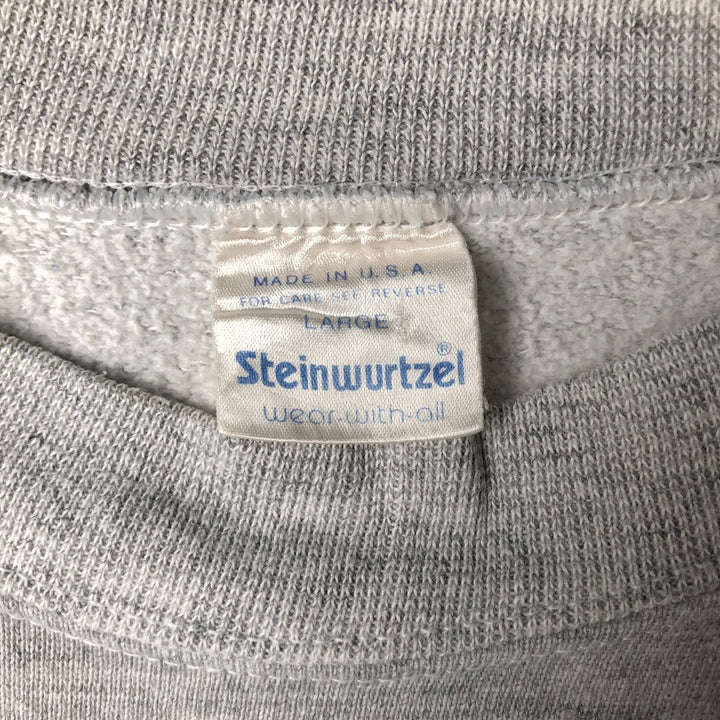 Vintage 90'S Steinwurtzel blank sweatshirt, made in the USA, size L, men's polyester gray type Vintage Second Hand