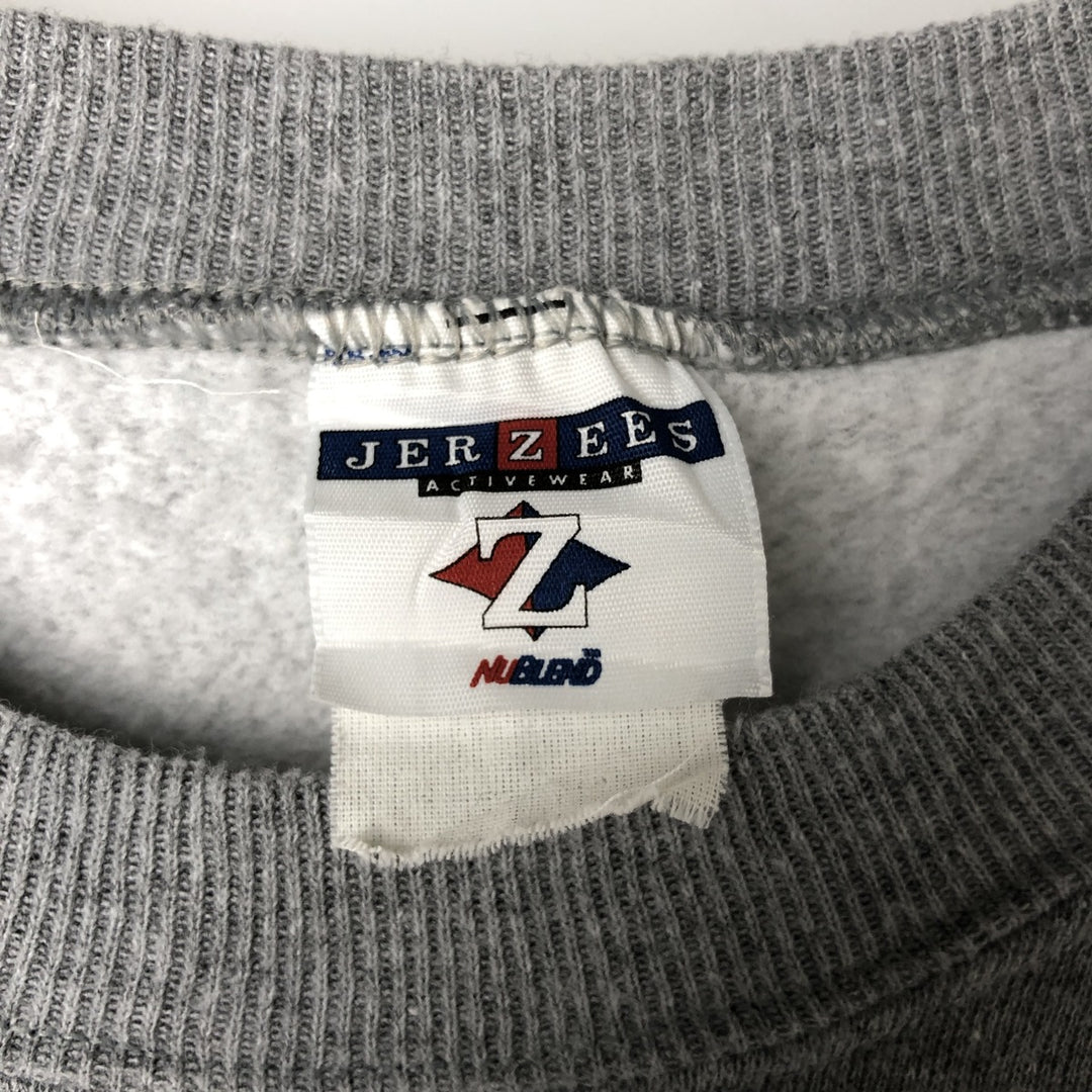 Vintage 90'S Jerzees plain blank sweatshirt, men's size L unclear gray type Vintage Second Hand