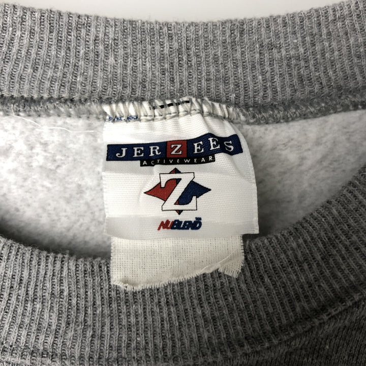Vintage 90'S Jerzees plain blank sweatshirt, men's size L unclear gray type Vintage Second Hand