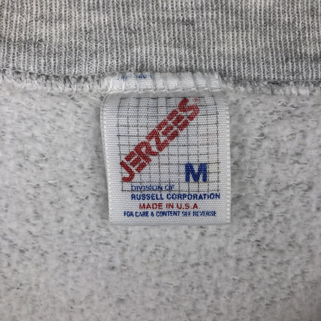 80s-90'S Jerzees Plain Blank Sweatshirt Trainer Made in USA Men's M Vintage cotton gray type Vintage Second Hand