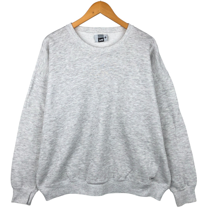 Vintage 90'S Lee Heavy Weight Solid Color Blank Sweatshirt, Made in USA, Men's Size XL cotton gray type Vintage Second Hand