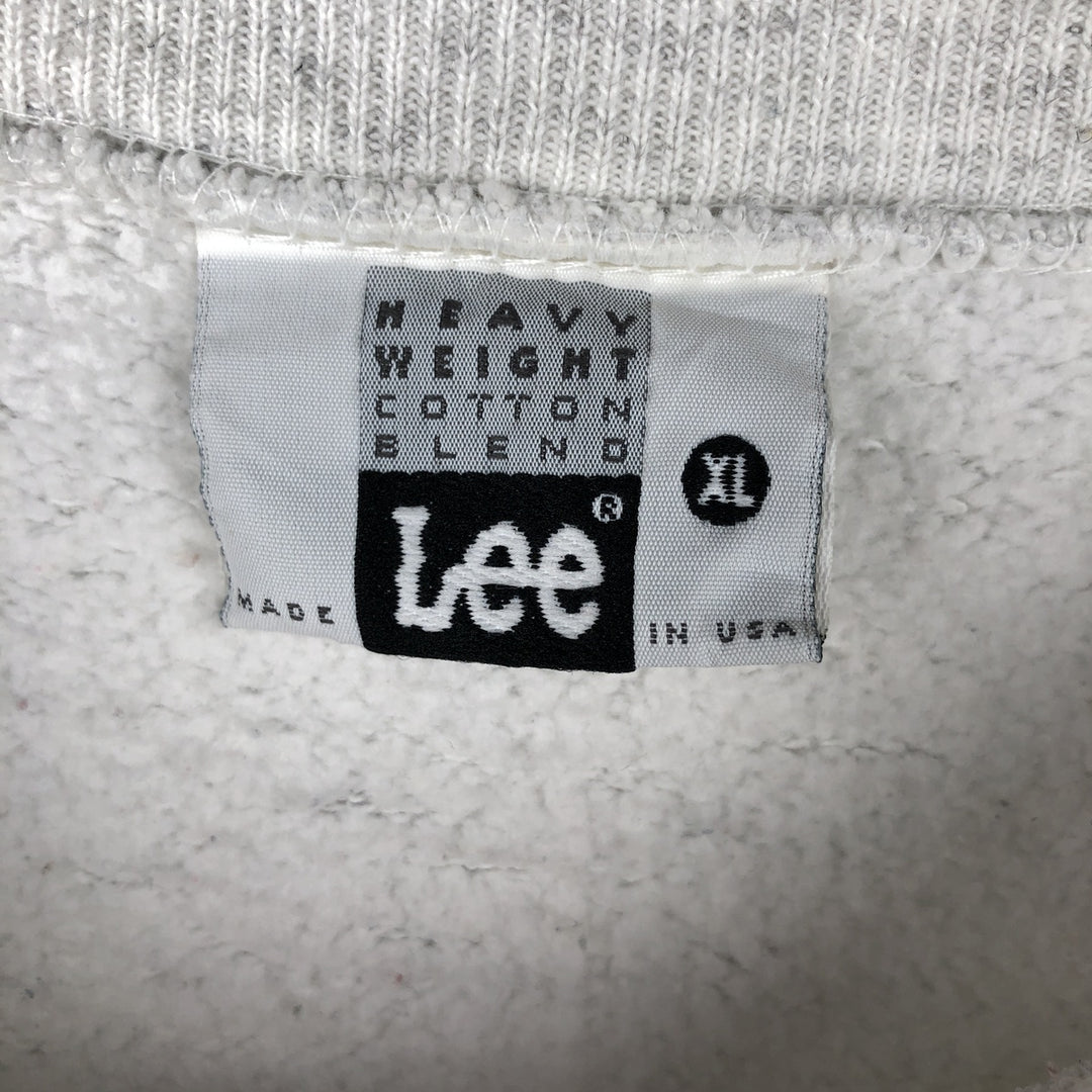 Vintage 90'S Lee Heavy Weight Solid Color Blank Sweatshirt, Made in USA, Men's Size XL cotton gray type Vintage Second Hand