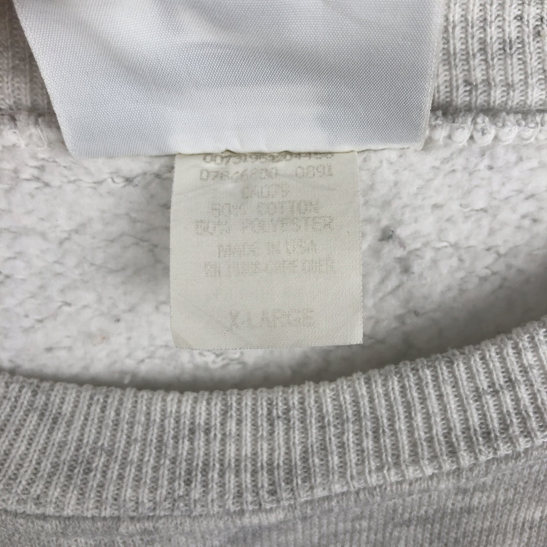 Vintage 90'S Lee Heavy Weight Solid Color Blank Sweatshirt, Made in USA, Men's Size XL cotton gray type Vintage Second Hand