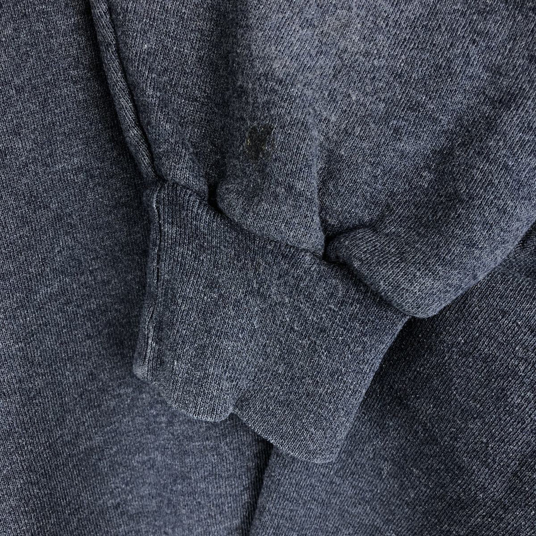 2000'S - Russell plain blank sweatshirt, men's size L polyester navy blue type Vintage Second Hand