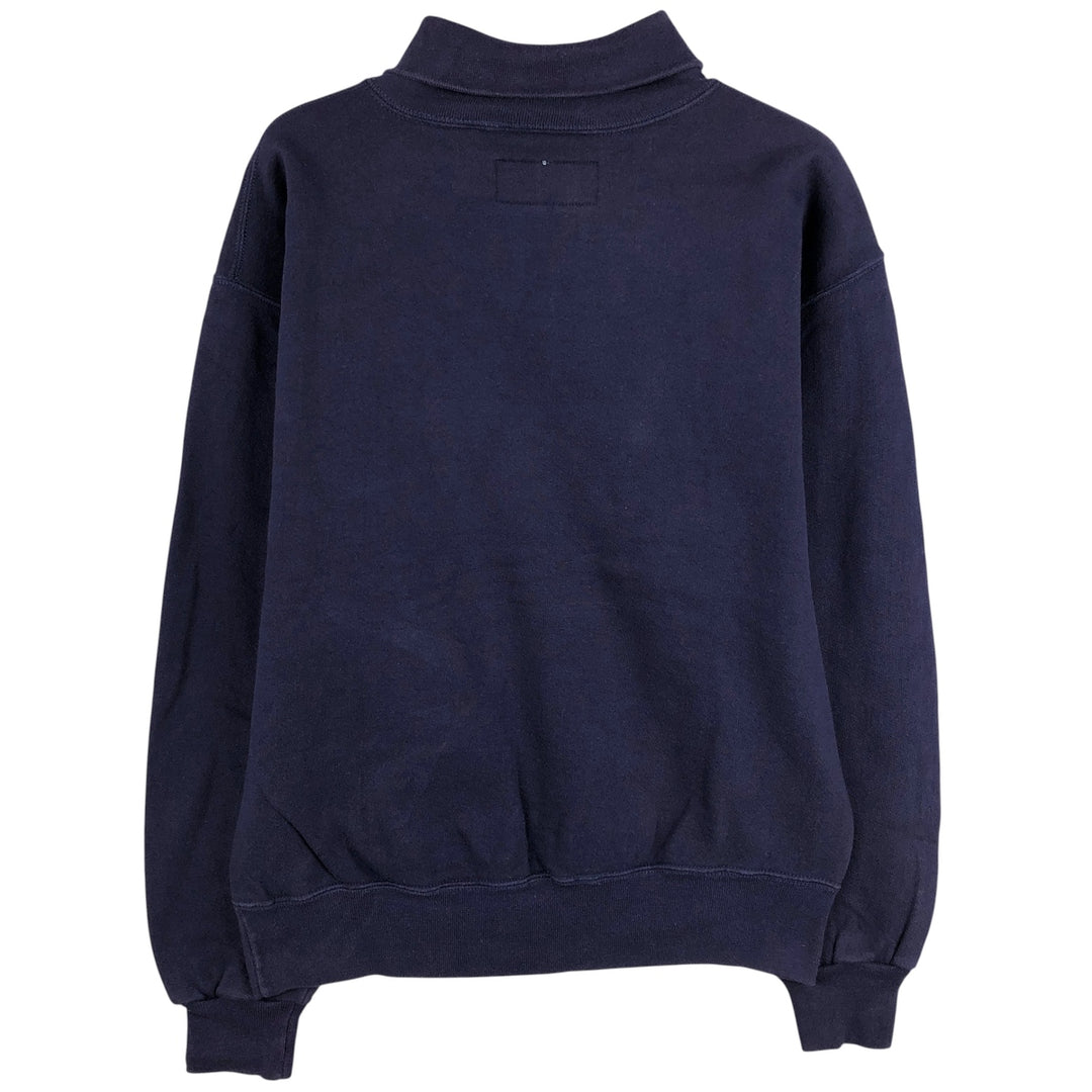 Vintage 90'S Russell High Cotton Turtleneck Sweatshirt, Made in USA, Men's Size Medium cotton navy blue type Vintage Second Hand