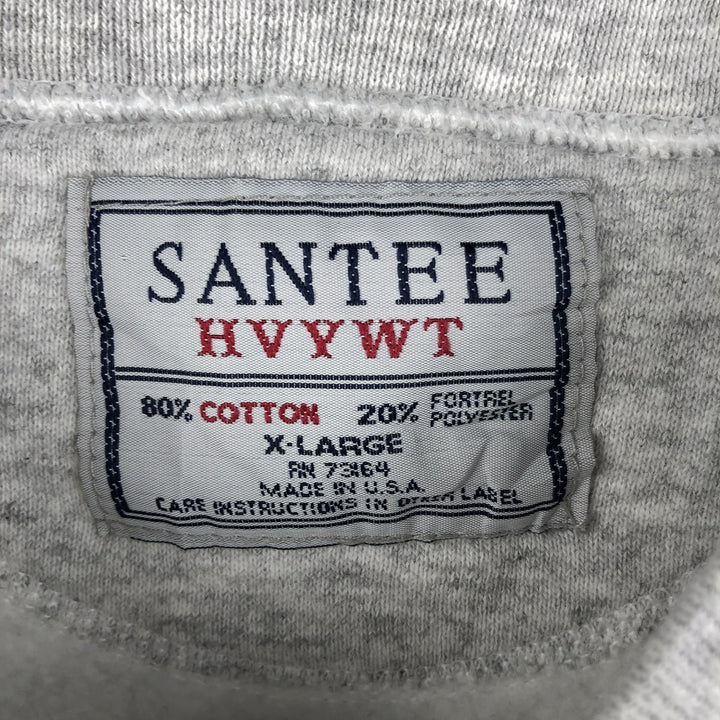 Vintage 90'S SANTEE blank sweatshirt, made in the USA, size XL, men's cotton gray type Vintage Second Hand