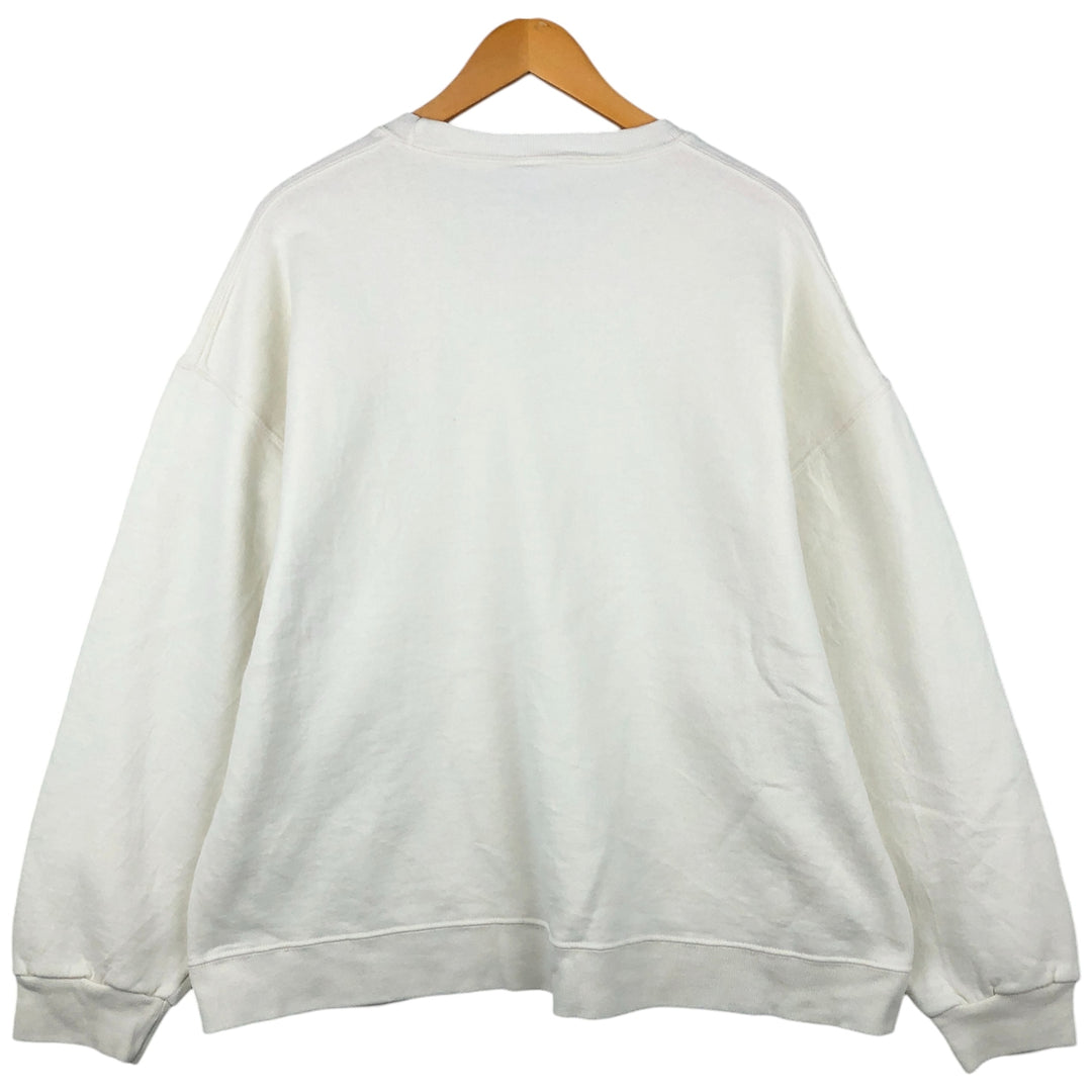 00'S ~ Russell plain blank sweatshirt, sweatshirt, men's XL size cotton unbleached Vintage Second Hand