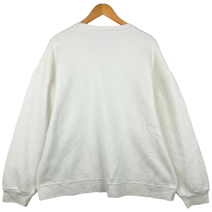 00'S ~ Russell plain blank sweatshirt, sweatshirt, men's XL size cotton unbleached Vintage Second Hand