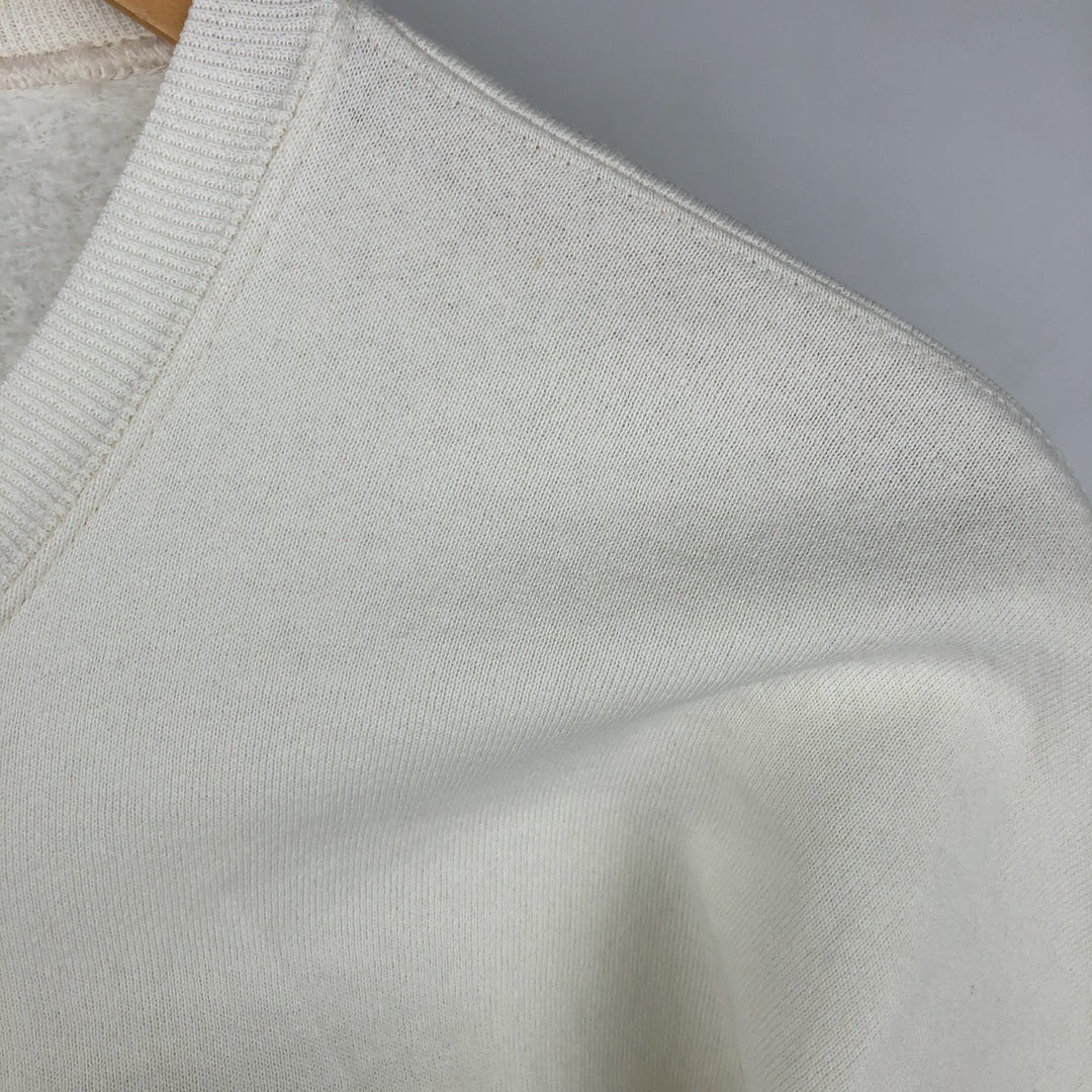 00'S ~ Russell plain blank sweatshirt, sweatshirt, men's XL size cotton unbleached Vintage Second Hand