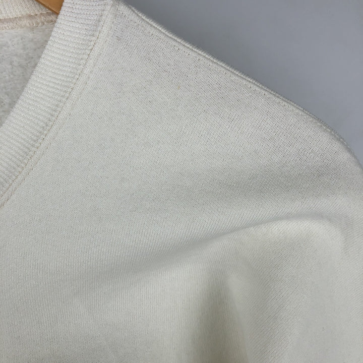 00'S ~ Russell plain blank sweatshirt, sweatshirt, men's XL size cotton unbleached Vintage Second Hand